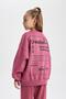 Girl's Oversize Fit Crew Neck Thick Sweatshirt with Soft Fuzzy Inside - 6