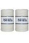 Scannable 3 mm Macrame Thread Ecru 2 Pieces 250 Gr