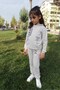 Light Gray Your Ideal Written Double Children's Tracksuit Set 1-12 Years - 2
