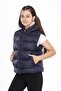 Girl's Hooded Thick Waterproof Navy Blue Inflatable Vest 13-16 Years - 2