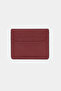 3633 Genuine Leather Super Thin Women's Men's Card Holder Claret Red - 3