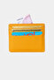 3633 Genuine Leather Super Thin Women Men Card Holder Yellow - 5