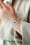 Ka-007 Miyuki Evil Eye Beaded Bracelet - Handmade - White