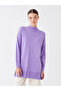 Half Turtleneck Plain Long Sleeve Women's Knitwear Tunic (W3)