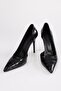 Women's Massy Black Crocodile Stiletto - 5