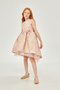 FRONT SHORT BACK LONG JACQUARD GIRL'S PARTY DRESS - 2
