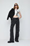 Shiny Backless Basic Crop Top - 3