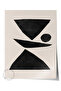 Black and White Abstract Themed Wall Poster, Modern Frameless Poster - Bedroom, Living Room Wall Decor