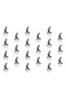 Ataturk Commemoration 21 Pieces 5 cm Diameter HD High Quality Black and White Sticker Label Stickers Packing - 2