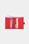 3803 Genuine Real Leather Women's Men's Wallet Red - 5