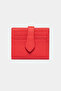 3803 Genuine Real Leather Women's Men's Wallet Red