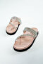 Women's Genuine Leather Flat Slippers 766 1019 Bn Trlk Y23 - 5