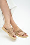 Women's Genuine Leather Flat Slippers 878 235 Bn Trlk Y23 - 2