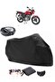 Black Mondial 125 Mh Drift Rear Bag Compatible Tarpaulin Motorcycle Tarpaulin (Lock Compatible)