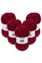 Fox Velvet 5-Piece Burgundy Velvet Hand Knitting Yarn