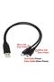 Micro USB Y Cable Data Power Converter Converter Multiplexer Cable - 4