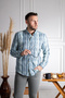 İnterview Sarar Goias Collar Buttoned Patterned Slim Fit Green Shirt - 3