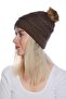 Stylish Pompom Wool Beret Brown - Add Your Style to Cold Weather - 2