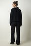 Women's Black Stripe Detailed Knitwear Jacket Trousers Suit WF00061 - 8