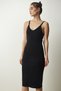 Women's Black Curved Sweatshirt Dress Knitwear Set MT00145 - 8