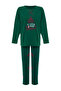 Yeşil Yılbaşı Temalı Polar Kışlık Örme Pijama Takımı THMAW24PT00265 - 6