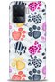 Oppo Reno 5 Lite Case Hd Printed Case - Colorful Paws + Full Screen Protector
