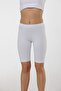 4007 Women's White Comfortable Texture Above Knee Capri Tights - 4