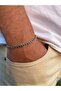 3-Piece Twist Knitted Figaro Model Steel Chain Bracelet Set - 3