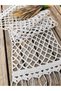 Hand Knitted Macrame Runner 35X120 (Color Stone) - 2