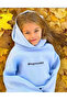 Kids-Child BabyBlue 'TopModel' Front Print Detailed Hooded Top-Bottom Set - 2