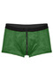 Green Zipper Velvet Christmas Men's Christmas Boxer