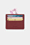 3633 Genuine Leather Super Thin Women's Men's Card Holder Claret Red - 4
