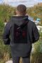 Black Death Design Printed Winter Oversize Hooded Sweatshirt ( Hoodie )