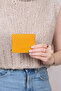 3633 Genuine Leather Super Thin Women Men Card Holder Yellow - 7