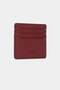 3633 Genuine Leather Super Thin Women's Men's Card Holder Claret Red - 2