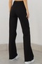 High Waist Black Palazzo Jean Trousers - 2