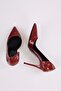 Women's Massy Burgundy Snake Stiletto - 8