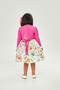 FLOWER PATTERNED GIRL'S COLORFUL DRESS WITH JACKET - 4