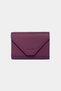 3639 Genuine Real Leather Women Men Magnetic Accordion Wallet Card Holder Purple