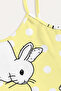 Cozy Favela Trend Strappy Shorts Bunny Printed Pajama Set - 4
