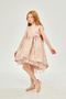 FRONT SHORT BACK LONG JACQUARD GIRL'S PARTY DRESS - 3