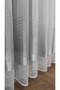 Ecru Tulle Curtain Horizontal Straight Silver Stripes 1/3 Dense Pleats Wrinkle-Free No Ironing Required - 8