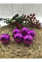 Fuchsia shiny New Year Tree Ornament Cici Ball 4 CM 6 Pieces - 3