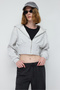 Zippered Hooded Sweatshirt