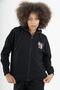 Comfort Women's Hooded Black Tracktop