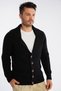Men's Black Corded Buttoned Wool Knitwear Jacket Trist-5305 - 3