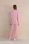 Pink V-neck Soft Fabric Maternity Tracksuit Set - 5