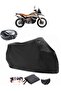 Ktm 790 Adventure R Rear Bag Compatible Tarpaulin Black Motorcycle Tarpaulin (Lock Compatible)
