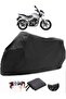 Black Bajaj Discover 125 Rear Bag Compatible Tarpaulin Motorcycle Tarpaulin (Lock Compatible)