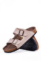 Two Buckle Men's - Unisex Women's Men's Arizona Beige Slippers Summer Orthopedic - 4